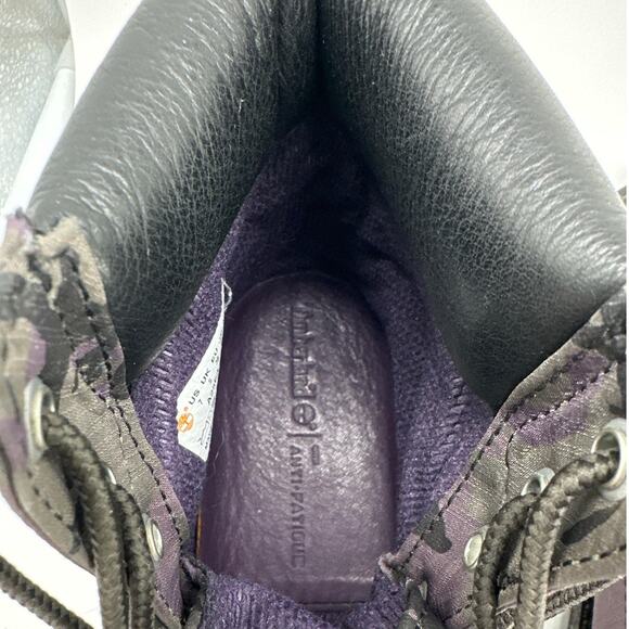 Timberland 6” Premium Anti-Fatigue Camo Boots A25E3 Women’s Sz 7 NWOT Purple - Picture 10 of 14
